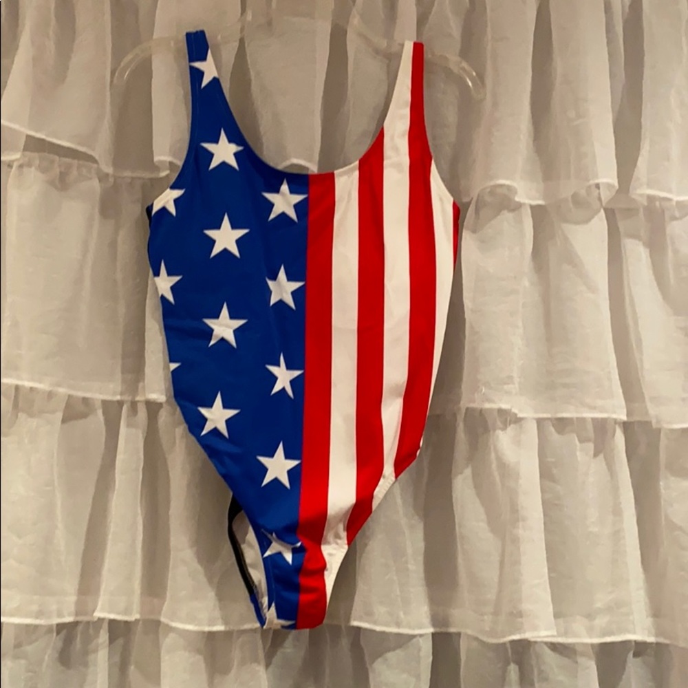 PINK one piece bathing suit/ bodysuit